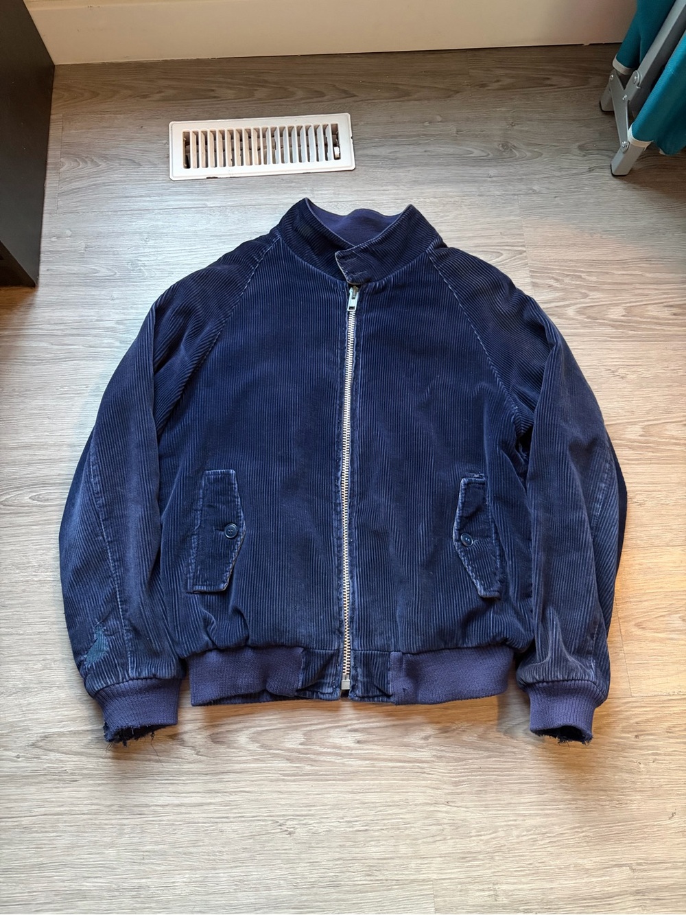 Men's 80s Corduroy Bomber Jacket - Reversible